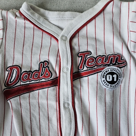 Carter's (Baby) | "Dad's Team" Baseball Onesie - Picture 2 of 6